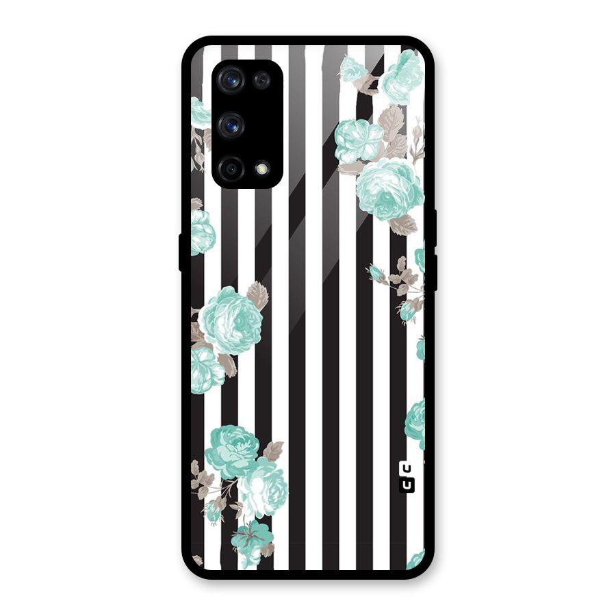 Stripes Bloom Glass Back Case for Realme X7 Pro