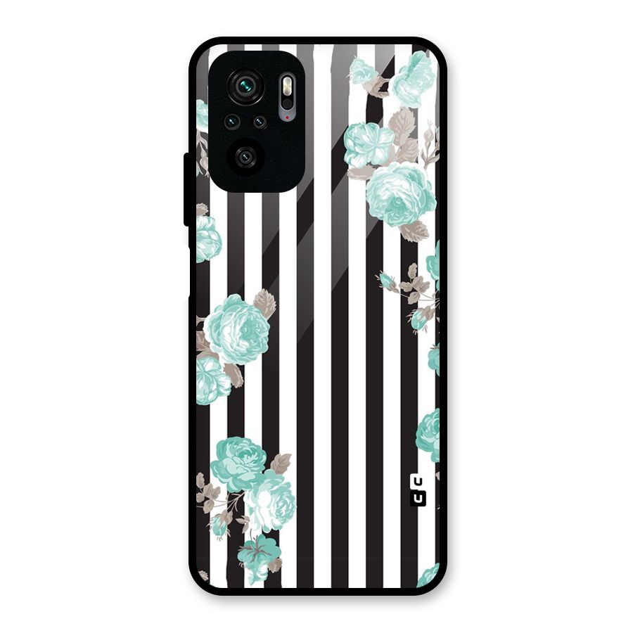 Stripes Bloom Glass Back Case for Redmi Note 10S