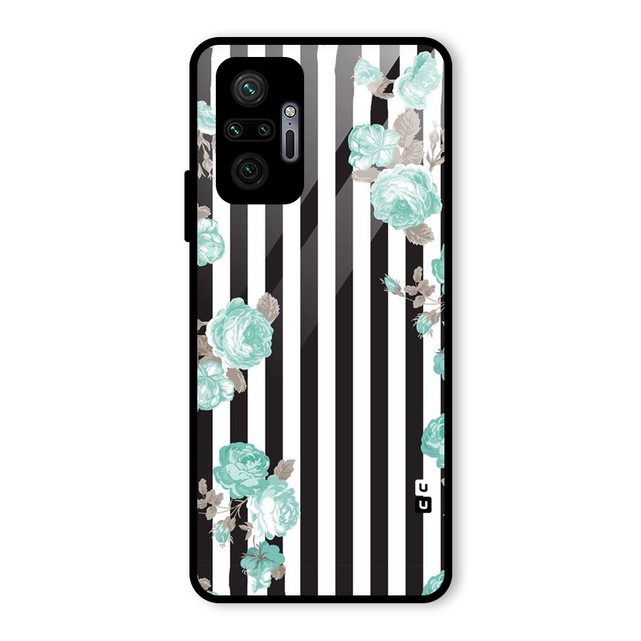 Stripes Bloom Glass Back Case for Redmi Note 10 Pro Max