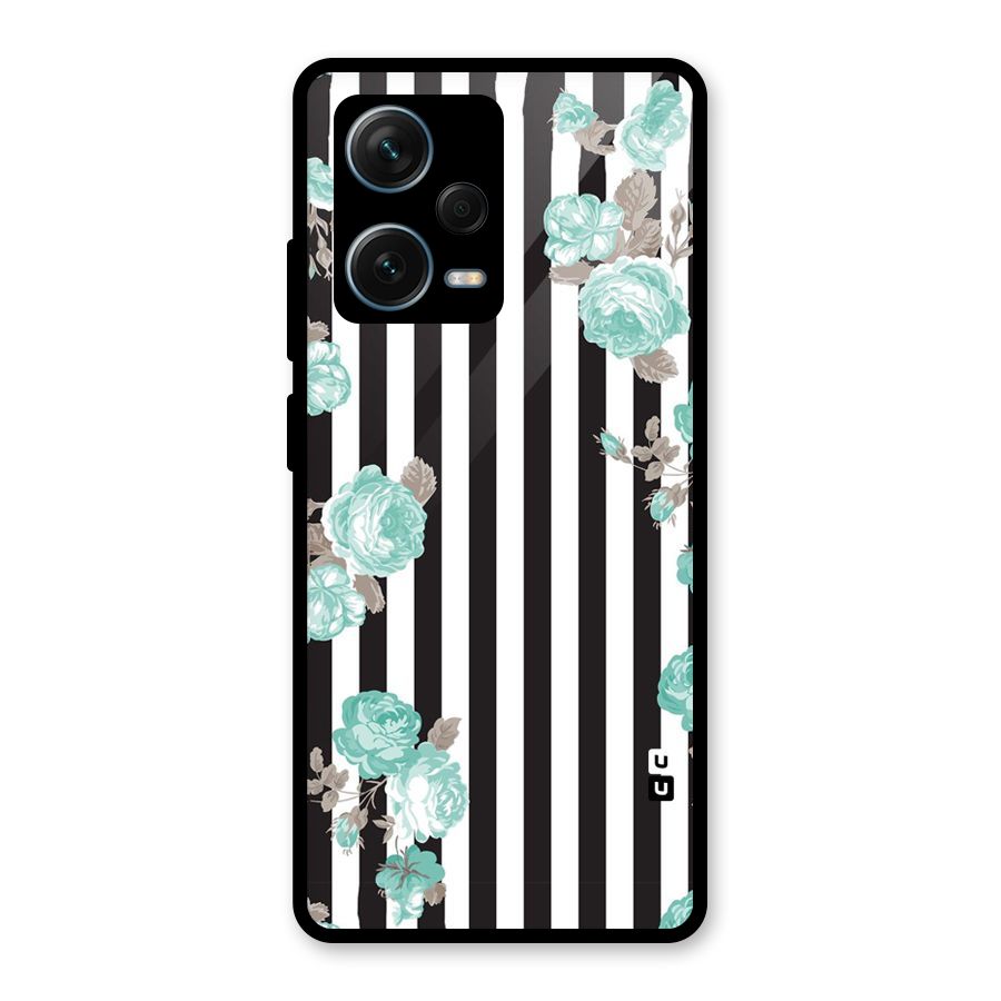 Stripes Bloom Glass Back Case for Redmi Note 12 Pro Plus 5G