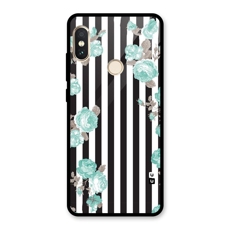 Stripes Bloom Glass Back Case for Redmi Note 5 Pro