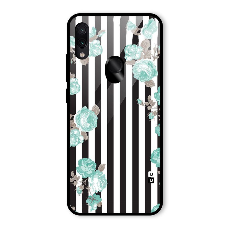 Stripes Bloom Glass Back Case for Redmi Note 7 Pro