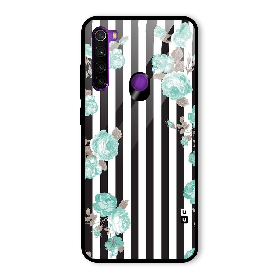 Stripes Bloom Glass Back Case for Redmi Note 8