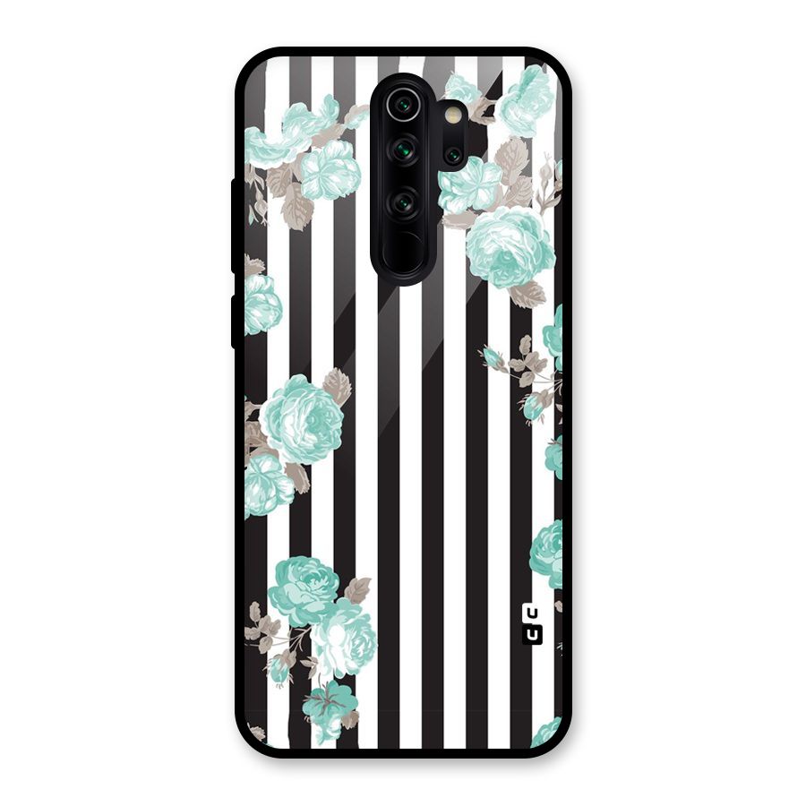 Stripes Bloom Glass Back Case for Redmi Note 8 Pro