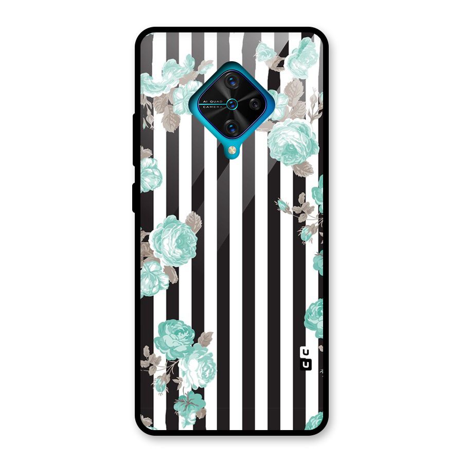 Stripes Bloom Glass Back Case for Vivo S1 Pro