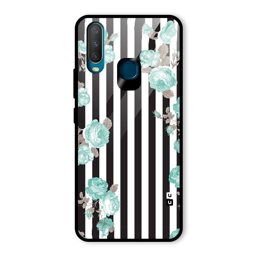 Stripes Bloom Glass Back Case for Vivo U10