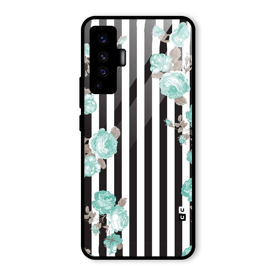 Stripes Bloom Glass Back Case for Vivo X50
