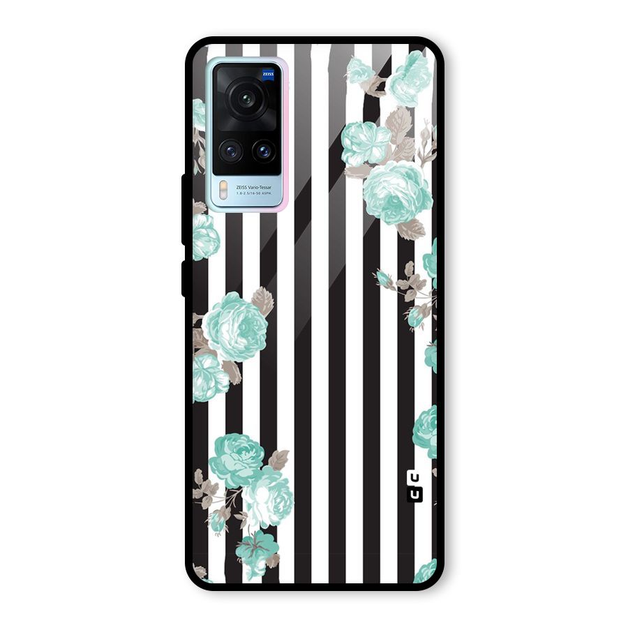 Stripes Bloom Glass Back Case for Vivo X60