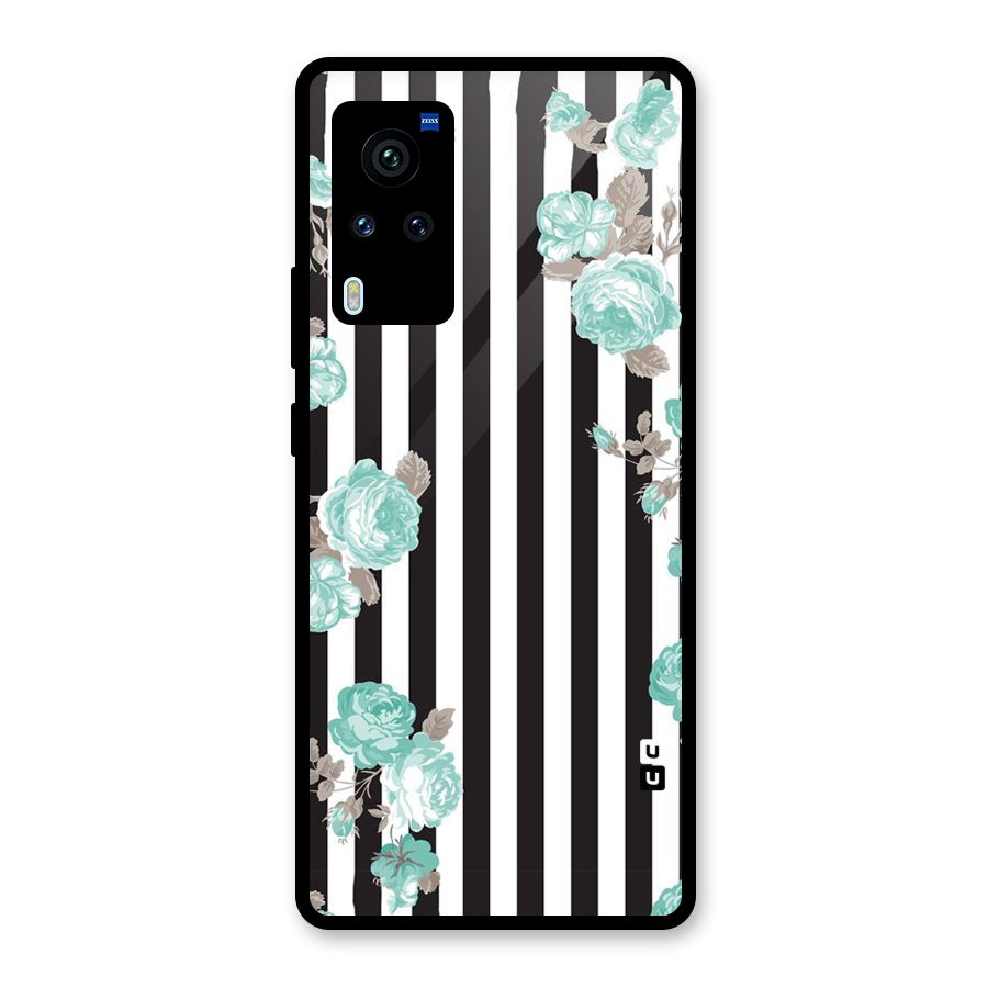 Stripes Bloom Glass Back Case for Vivo X60 Pro