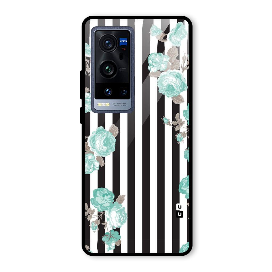 Stripes Bloom Glass Back Case for Vivo X60 Pro Plus