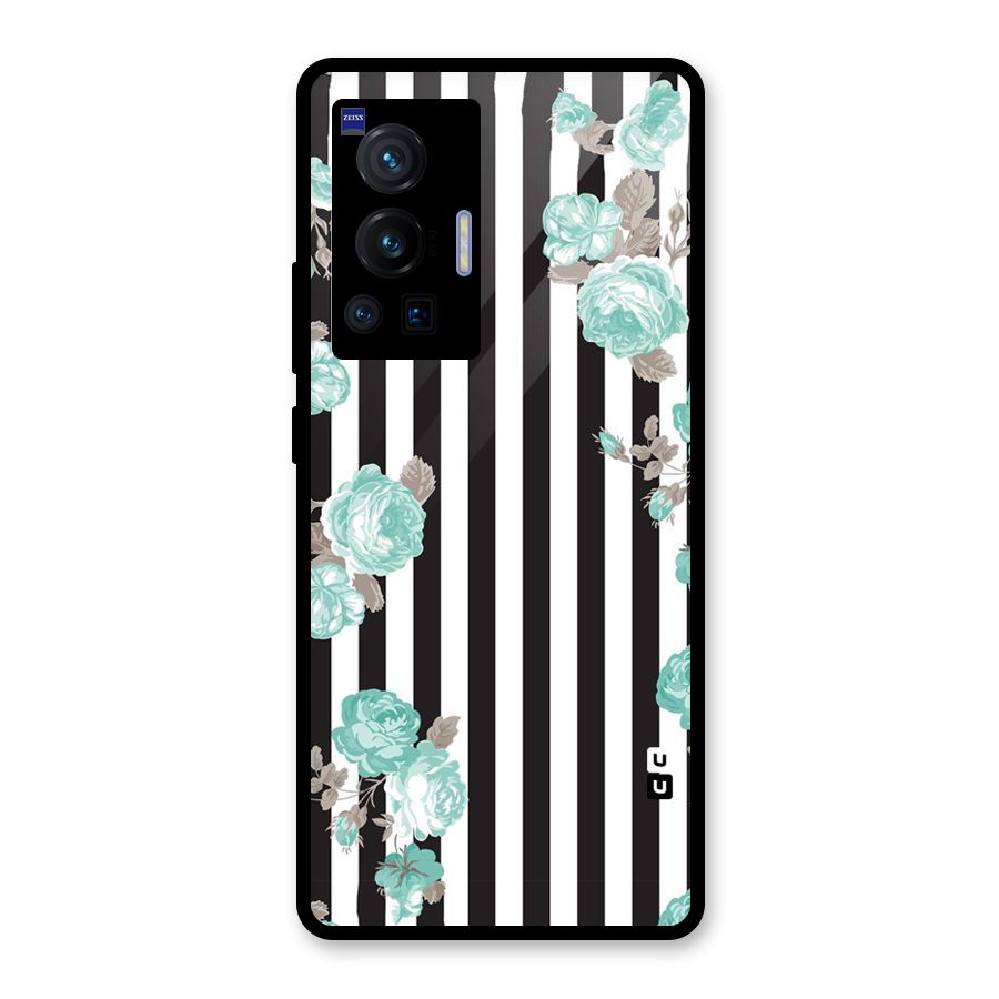 Stripes Bloom Glass Back Case for Vivo X70 Pro