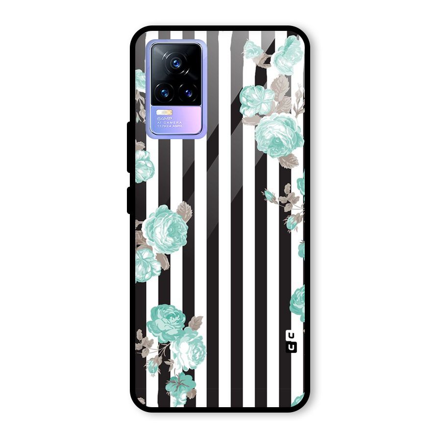 Stripes Bloom Glass Back Case for Vivo Y73