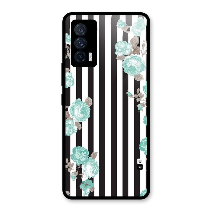 Stripes Bloom Glass Back Case for Vivo iQOO 7 5G
