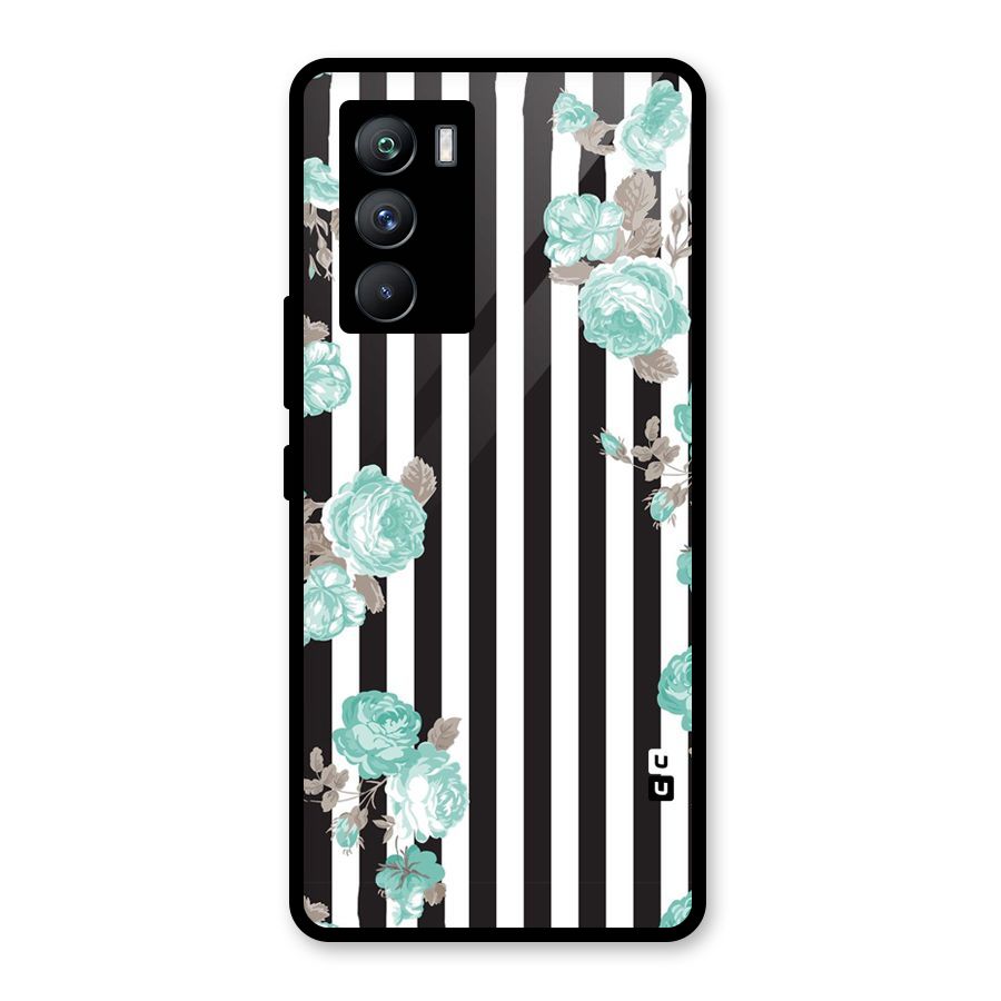 Stripes Bloom Glass Back Case for Vivo iQOO 9 SE