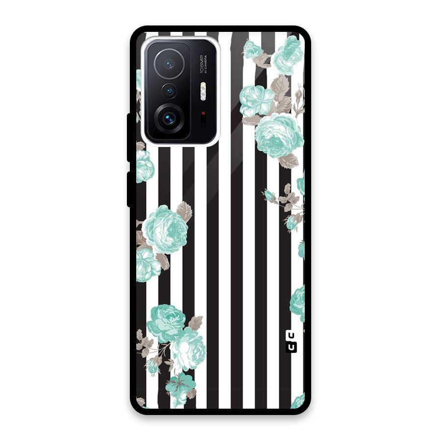 Stripes Bloom Glass Back Case for Xiaomi 11T Pro