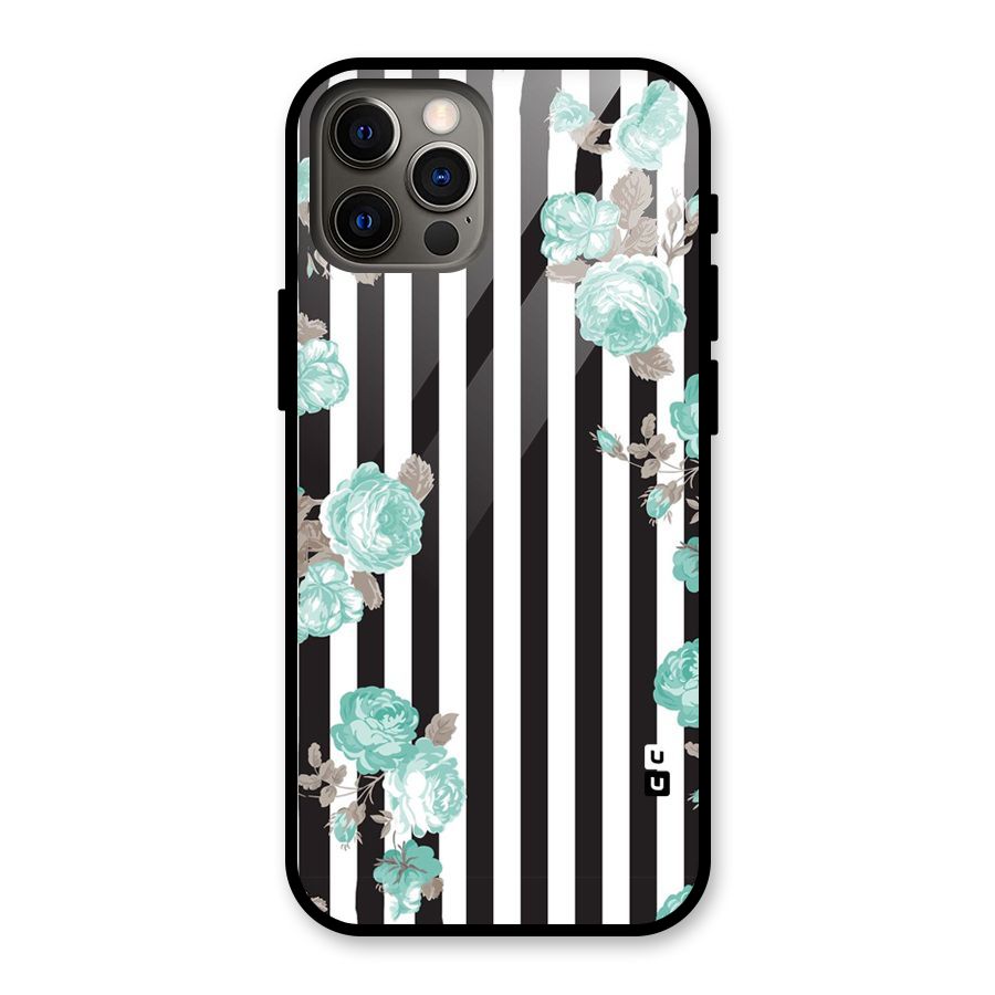 Stripes Bloom Glass Back Case for iPhone 12 Pro
