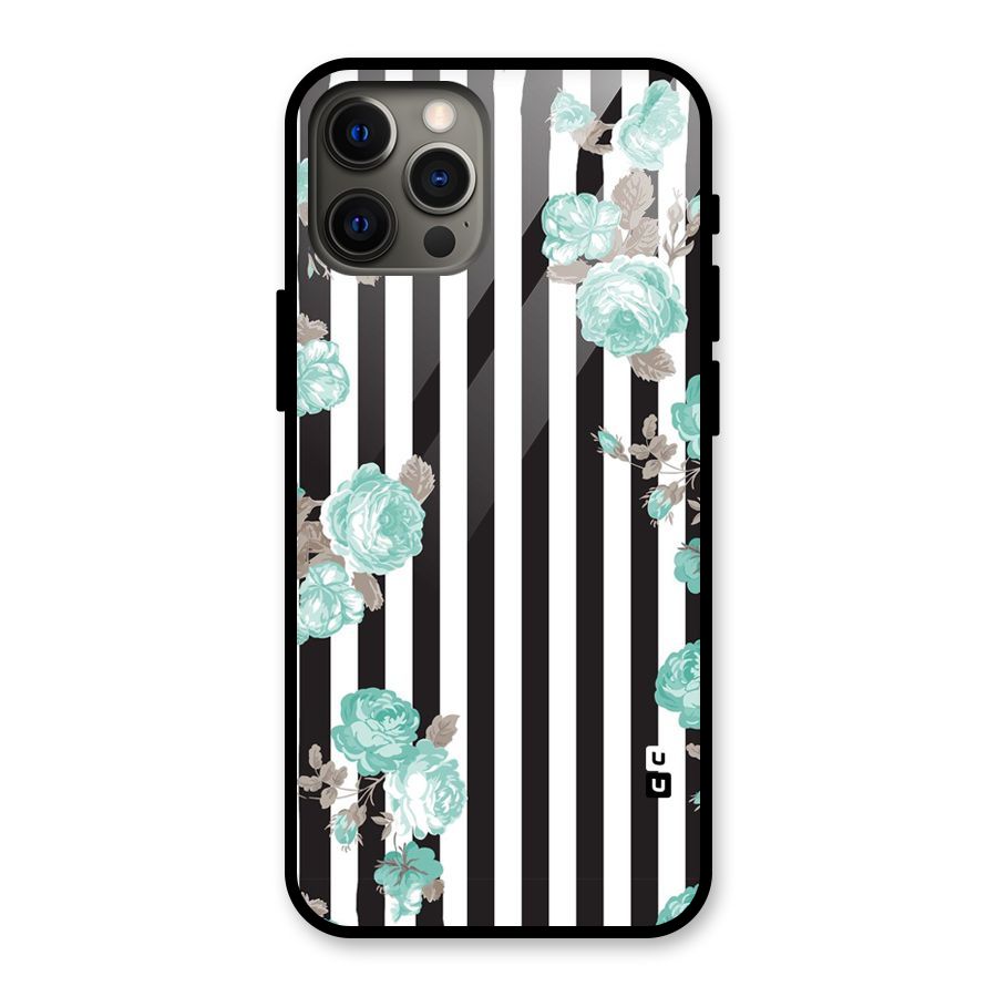 Stripes Bloom Glass Back Case for iPhone 12 Pro Max