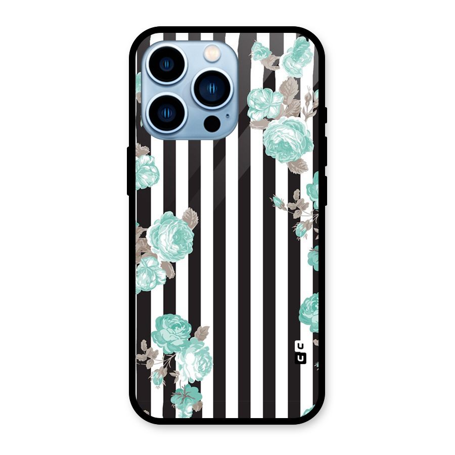 Stripes Bloom Glass Back Case for iPhone 13 Pro