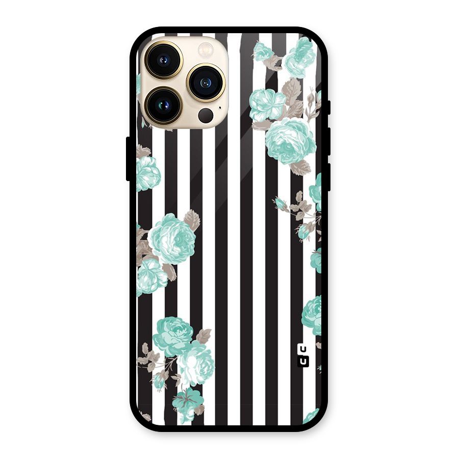 Stripes Bloom Glass Back Case for iPhone 13 Pro Max