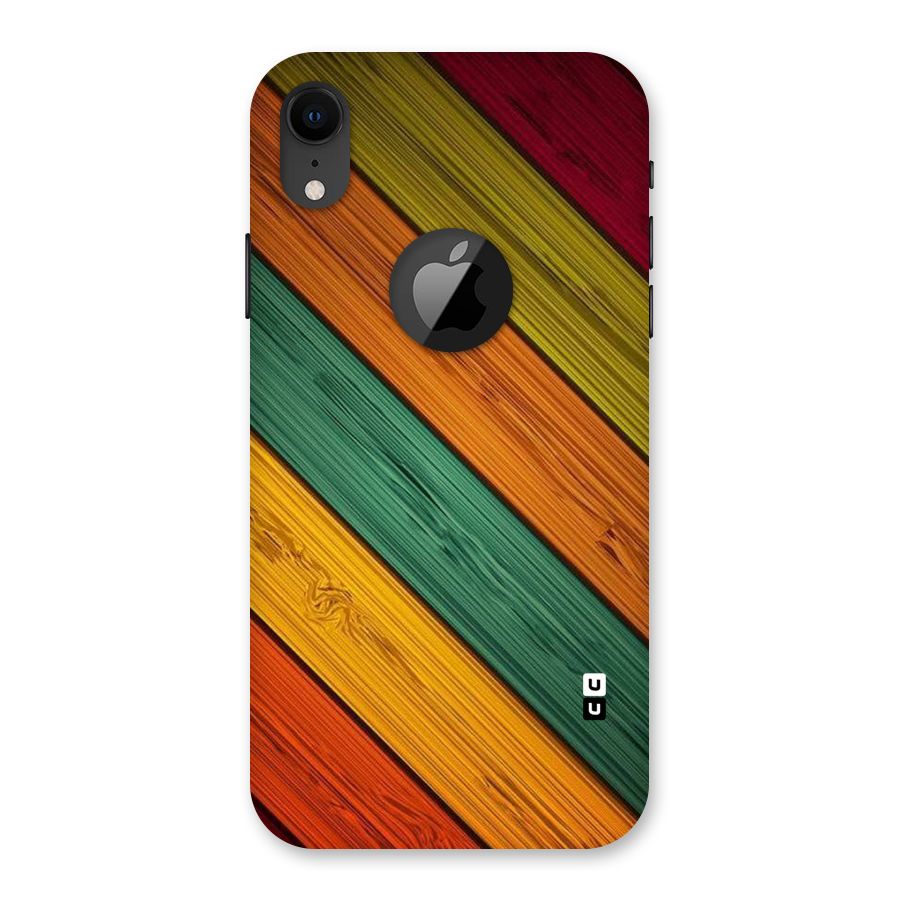 Stripes Classic Design Back Case for iPhone XR Logo Cut