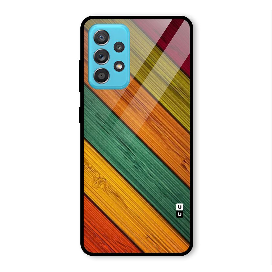 Stripes Classic Design Glass Back Case for Galaxy A52s 5G