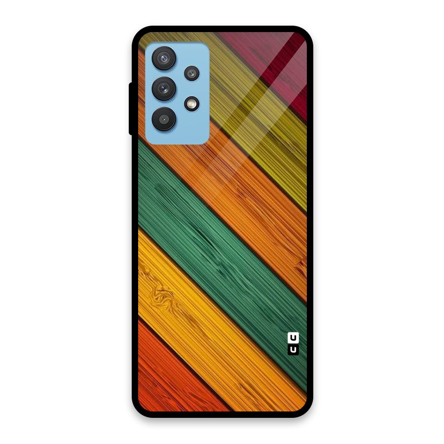 Stripes Classic Design Glass Back Case for Galaxy M32 5G