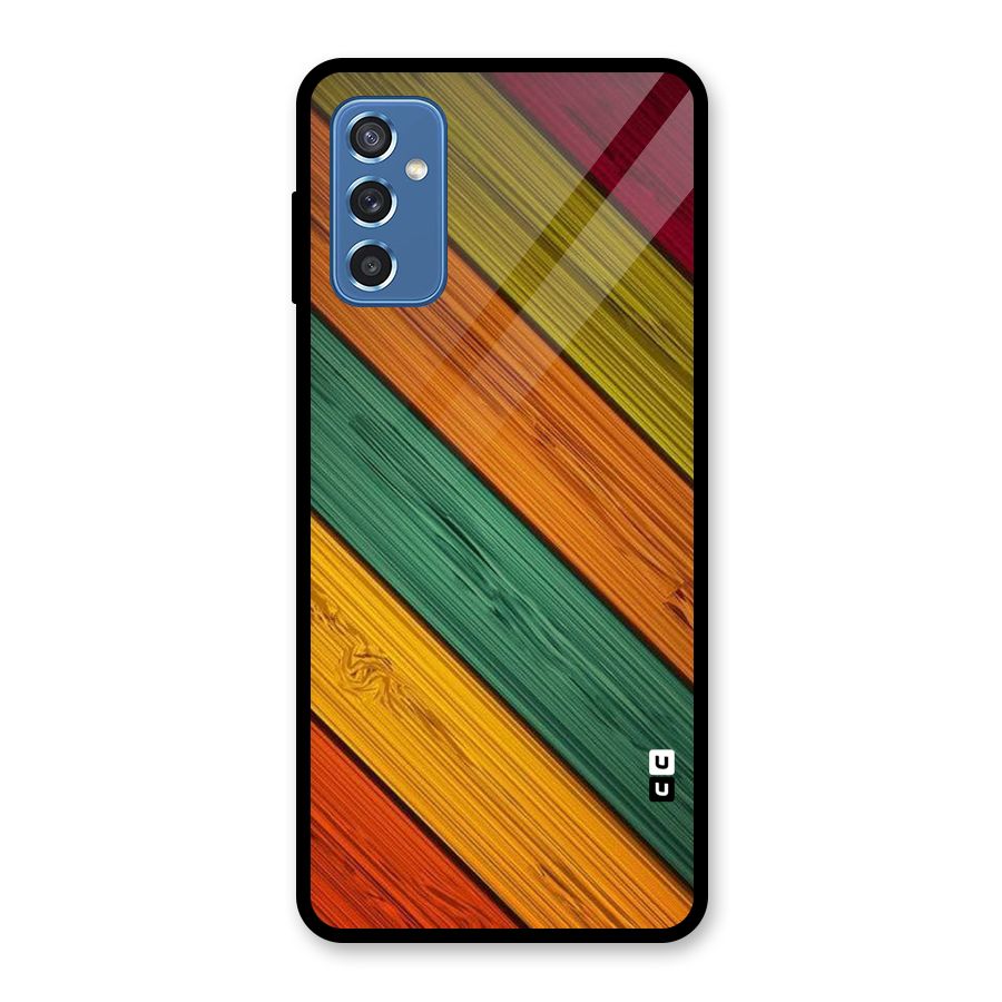 Stripes Classic Design Glass Back Case for Galaxy M52 5G