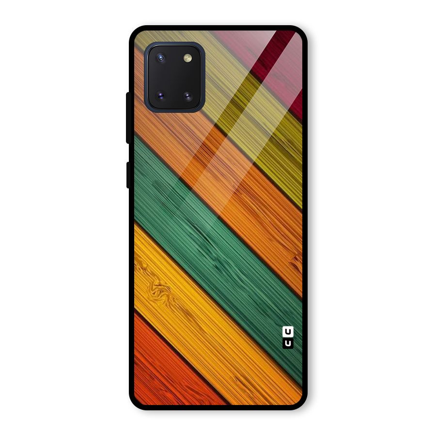 Stripes Classic Design Glass Back Case for Galaxy Note 10 Lite
