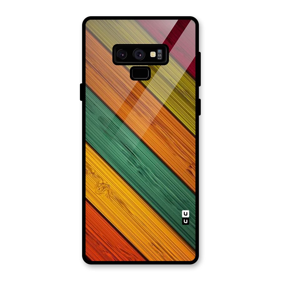 Stripes Classic Design Glass Back Case for Galaxy Note 9