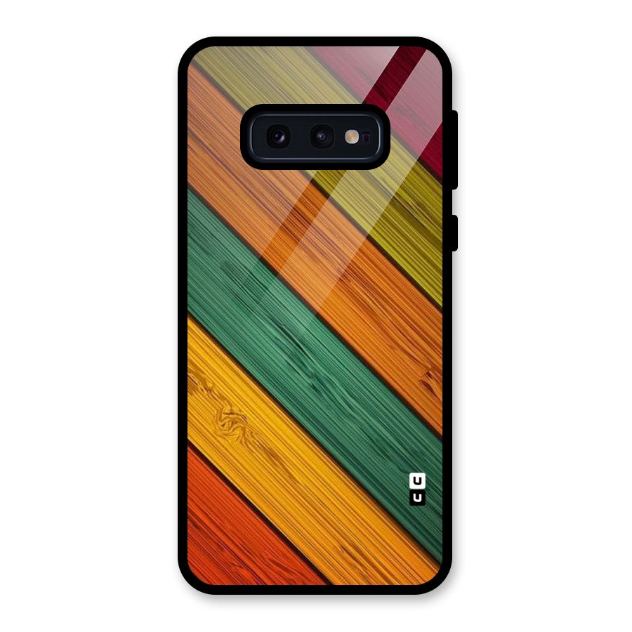 Stripes Classic Design Glass Back Case for Galaxy S10e