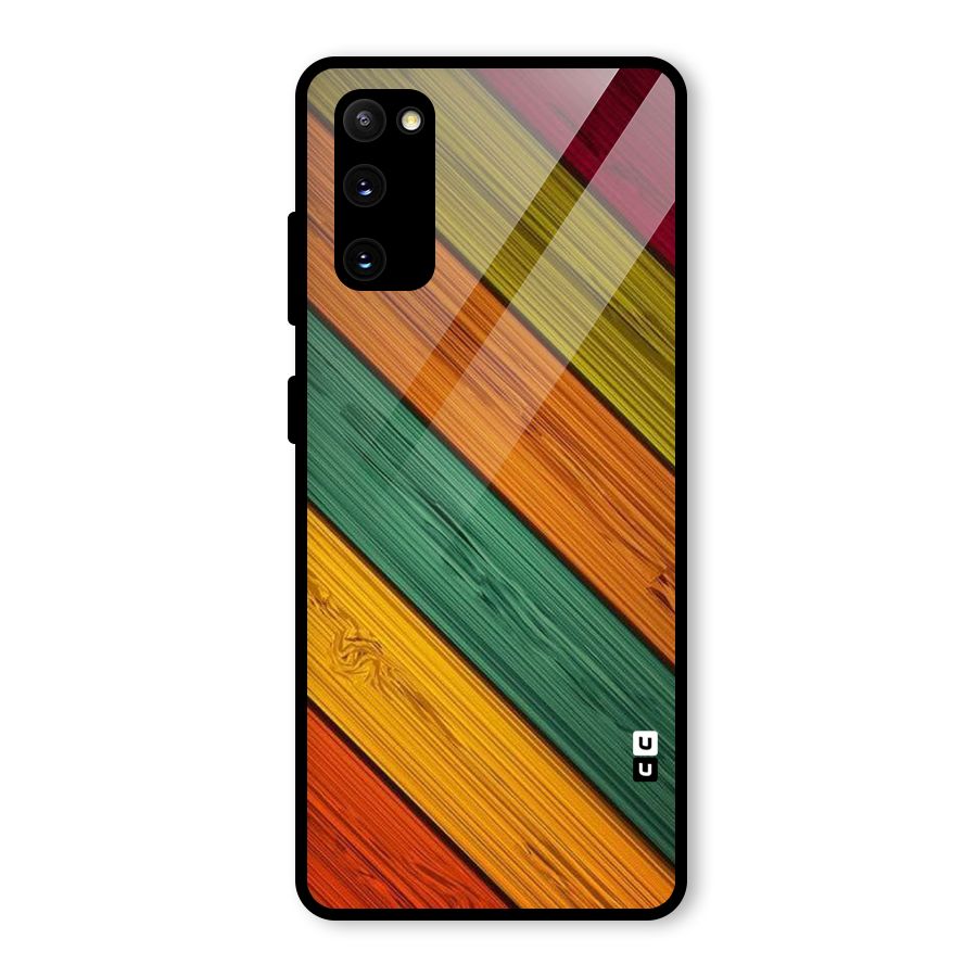 Stripes Classic Design Glass Back Case for Galaxy S20 FE