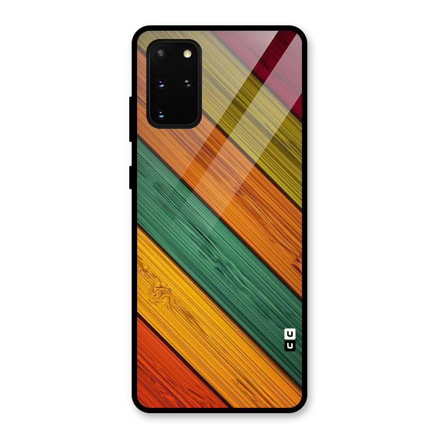 Stripes Classic Design Glass Back Case for Galaxy S20 Plus