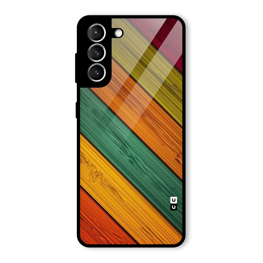 Stripes Classic Design Glass Back Case for Galaxy S21 5G