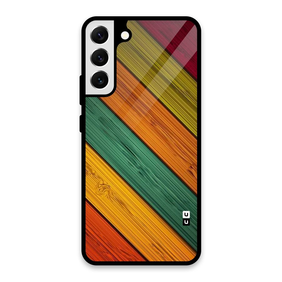 Stripes Classic Design Glass Back Case for Galaxy S22 Plus 5G