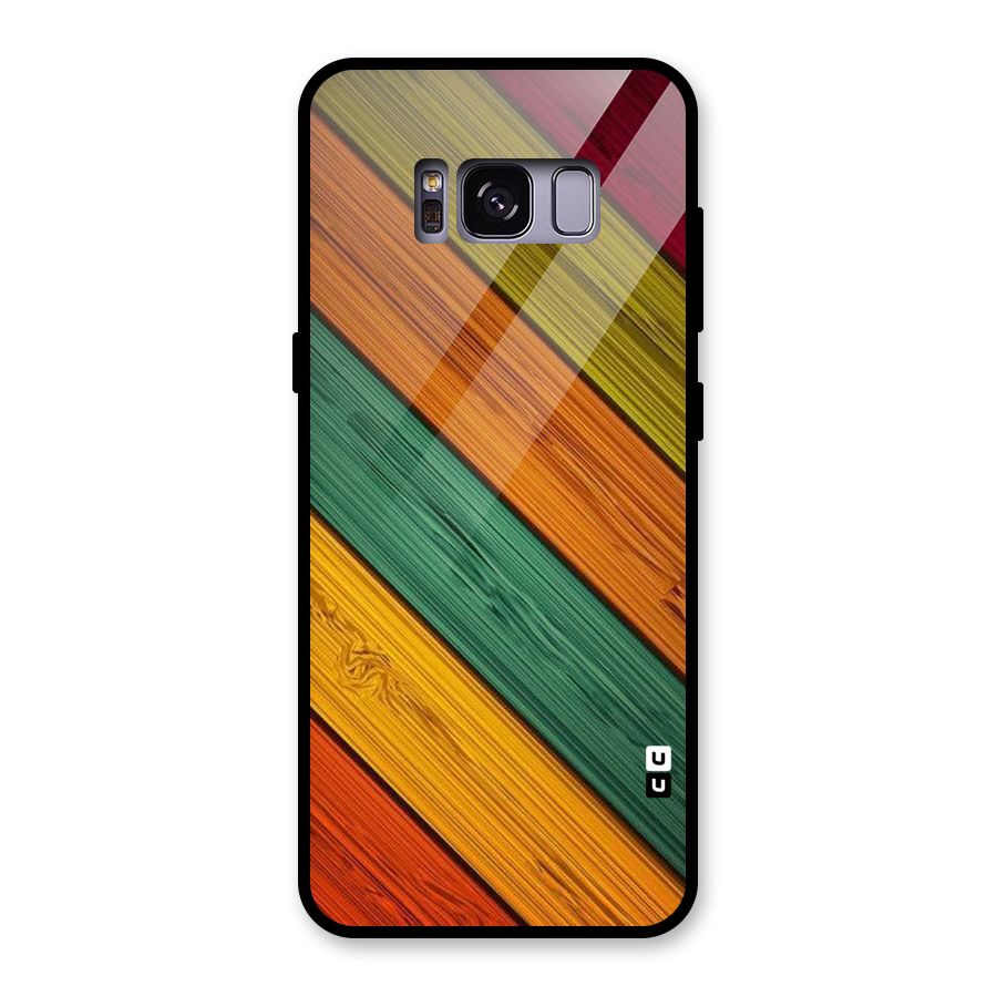 Stripes Classic Design Glass Back Case for Galaxy S8