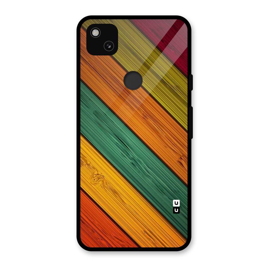 Stripes Classic Design Glass Back Case for Google Pixel 4a
