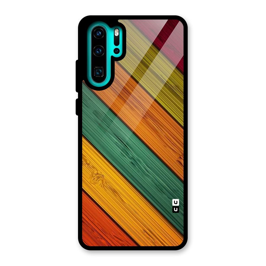 Stripes Classic Design Glass Back Case for Huawei P30 Pro