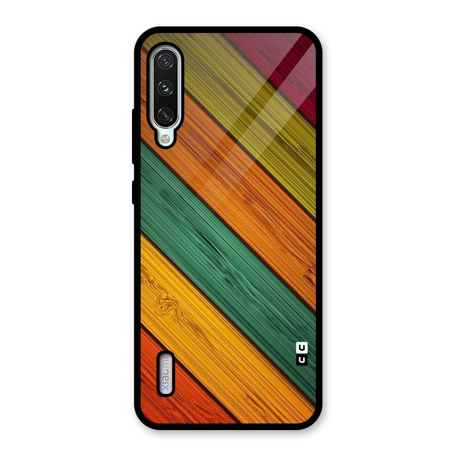 Stripes Classic Design Glass Back Case for Mi A3