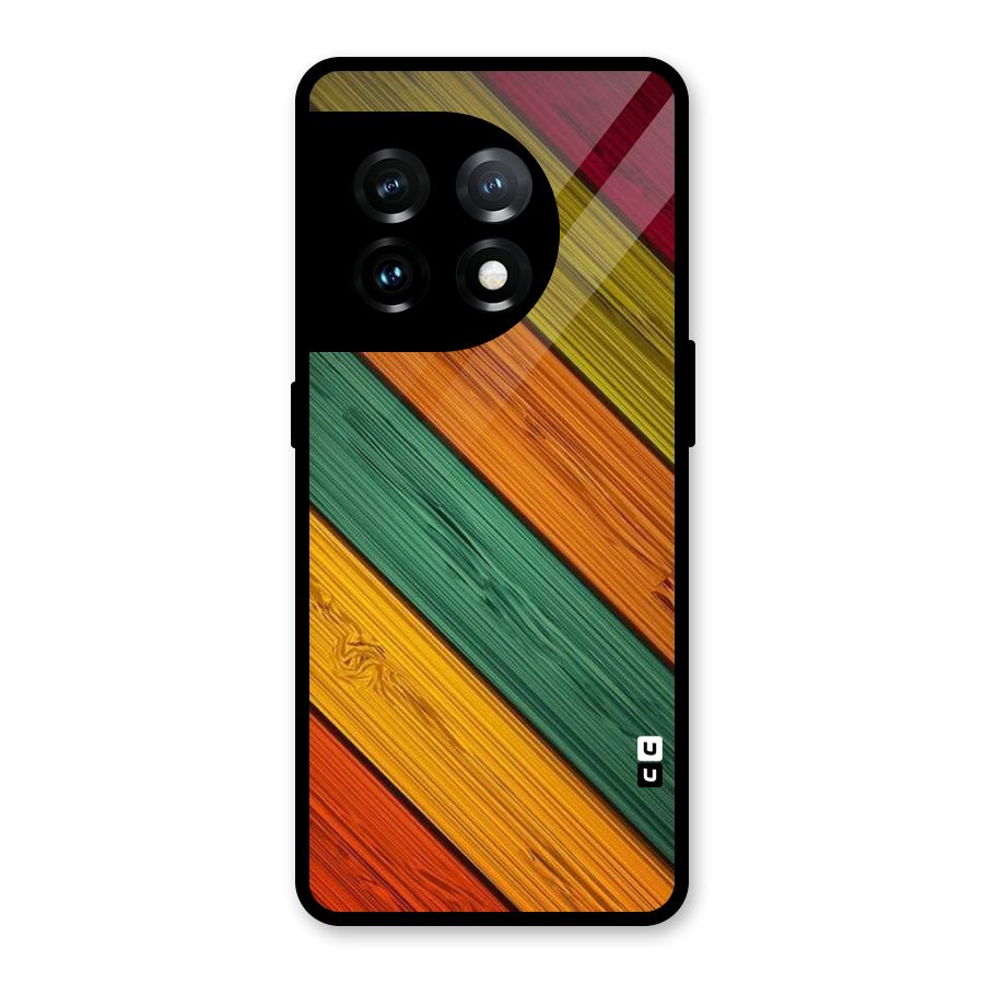 Stripes Classic Design Glass Back Case for OnePlus 11