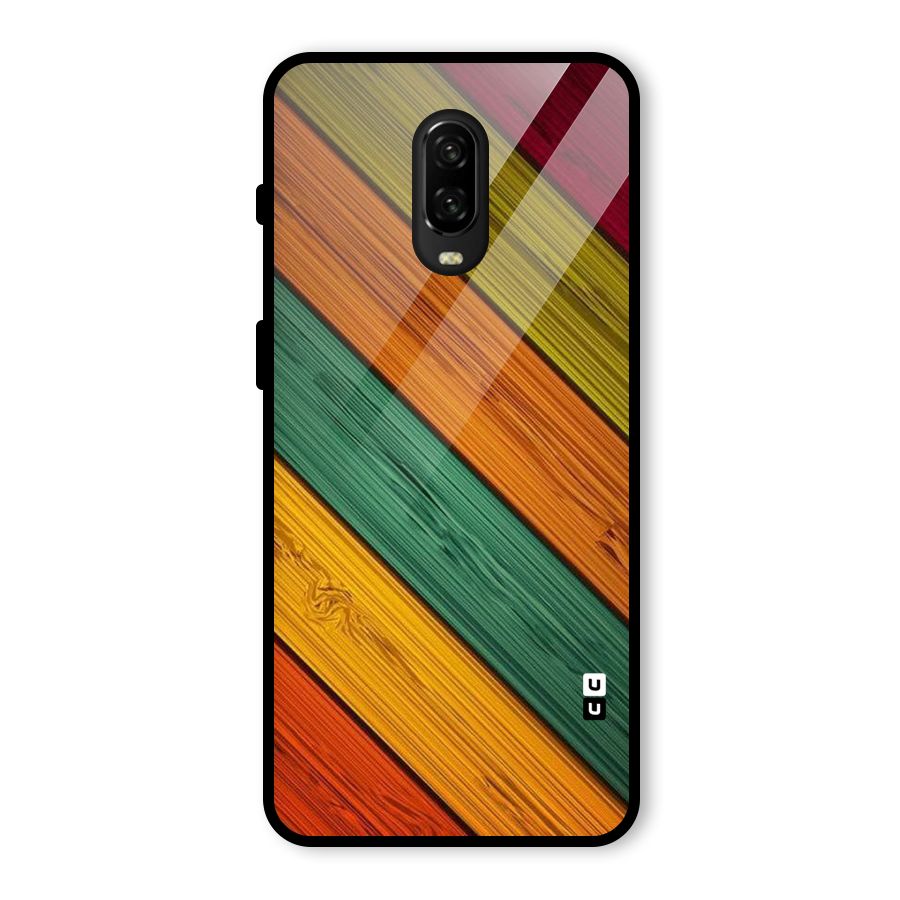 Stripes Classic Design Glass Back Case for OnePlus 6T