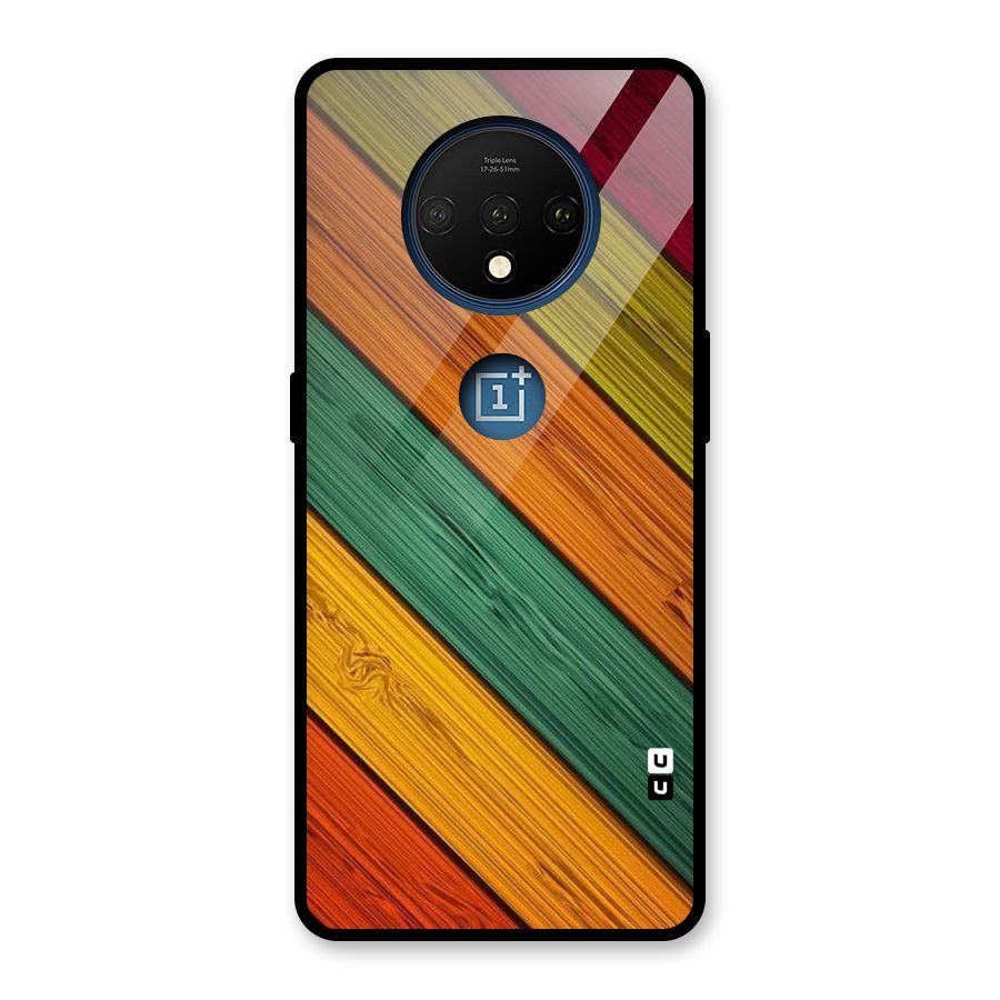 Stripes Classic Design Glass Back Case for OnePlus 7T
