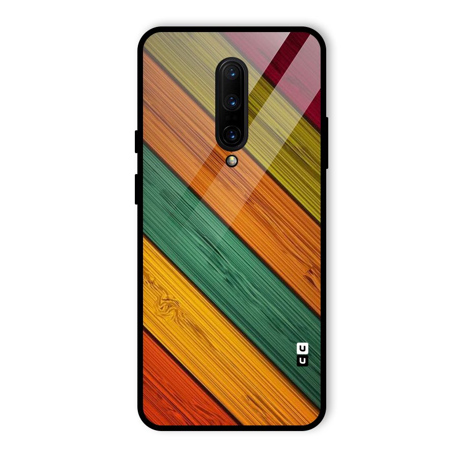 Stripes Classic Design Glass Back Case for OnePlus 7 Pro