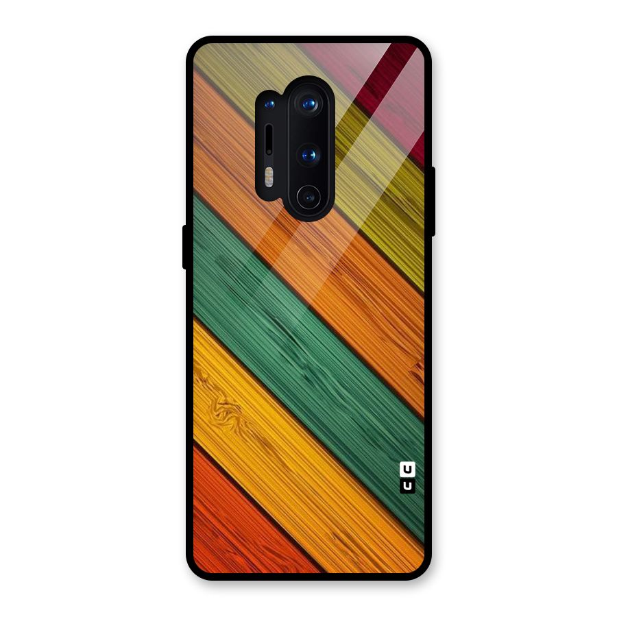 Stripes Classic Design Glass Back Case for OnePlus 8 Pro