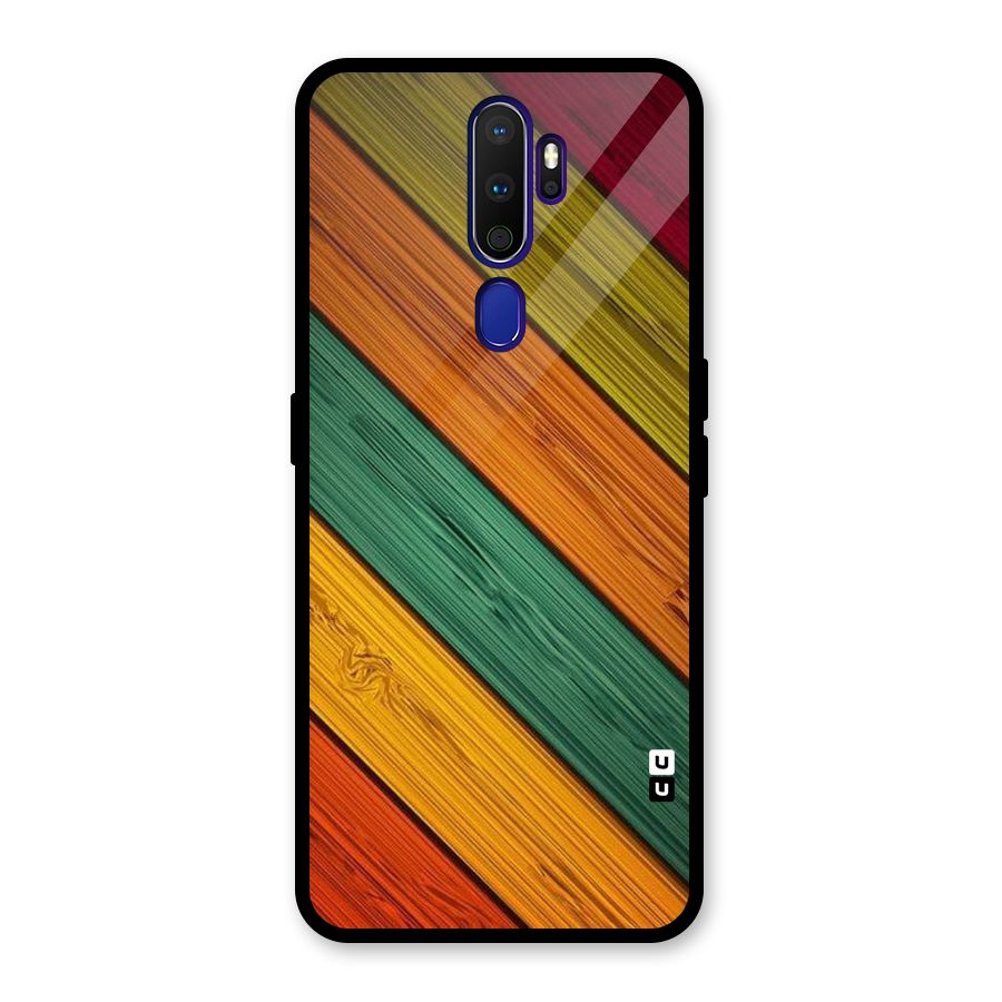 Stripes Classic Design Glass Back Case for Oppo A9 (2020)