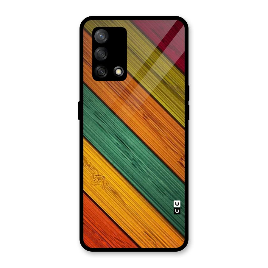 Stripes Classic Design Glass Back Case for Oppo F19