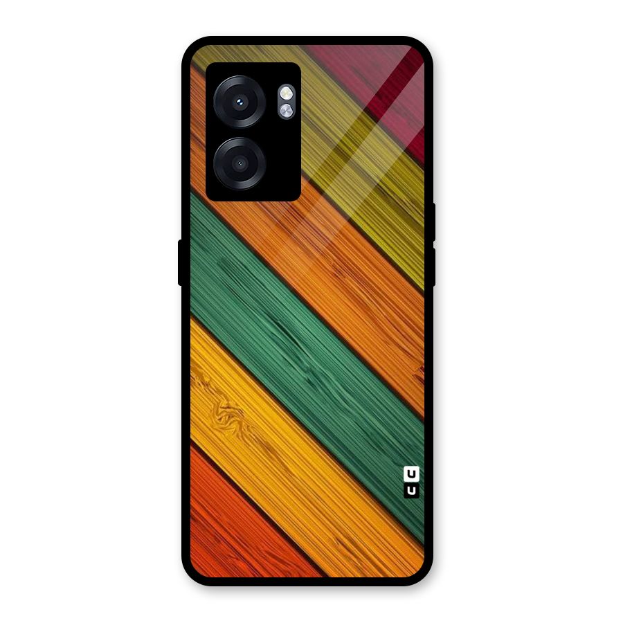 Stripes Classic Design Glass Back Case for Oppo K10 (5G)