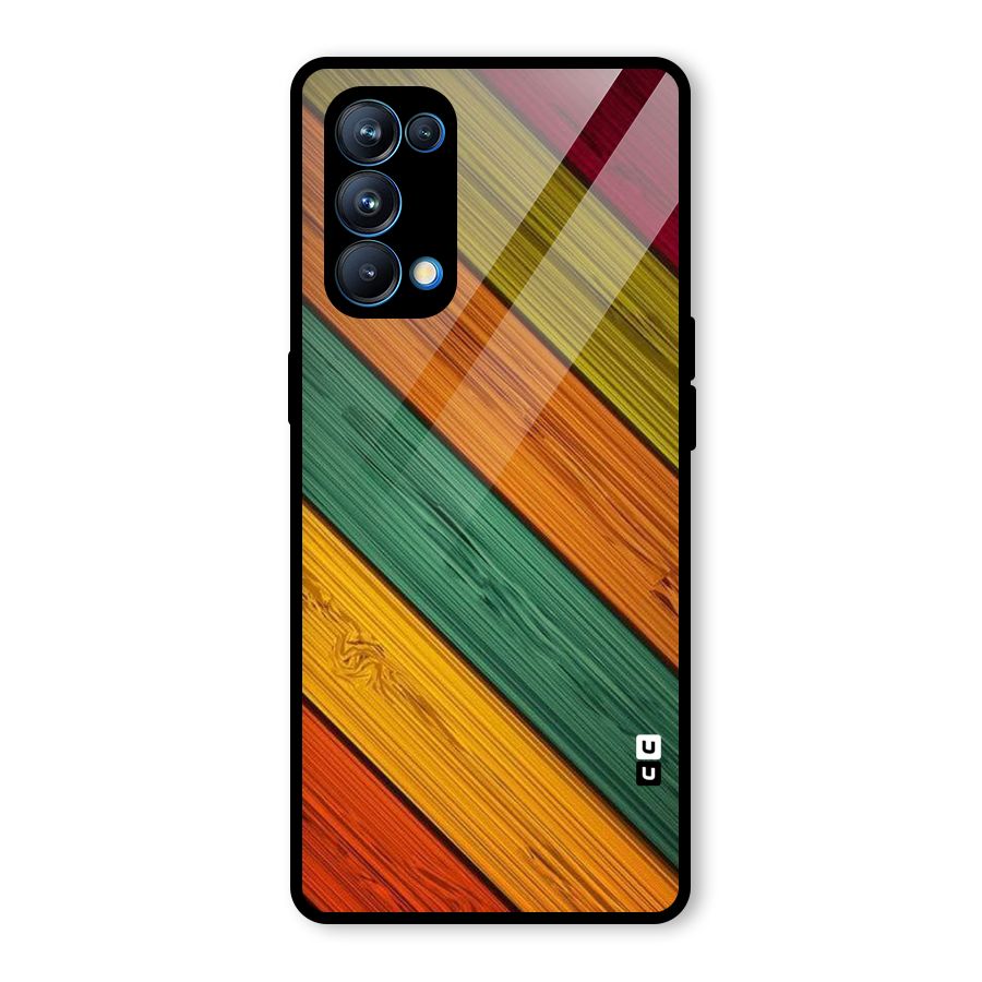 Stripes Classic Design Glass Back Case for Oppo Reno5 Pro 5G