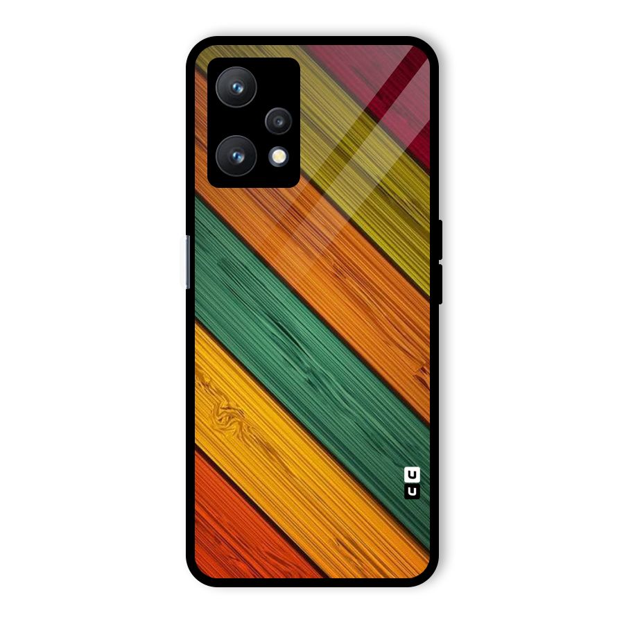 Stripes Classic Design Glass Back Case for Realme 9 Pro 5G