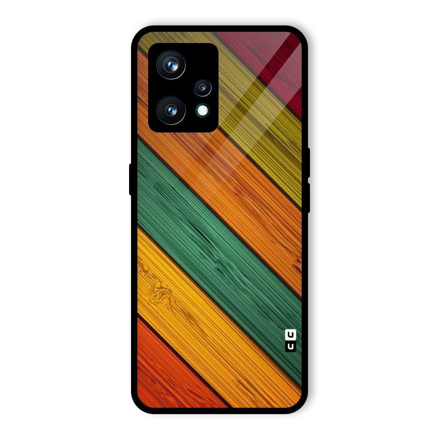 Stripes Classic Design Glass Back Case for Realme 9 Pro Plus 5G