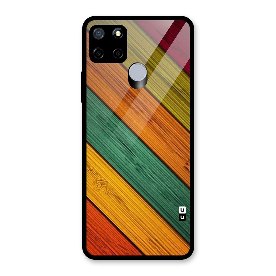 Stripes Classic Design Glass Back Case for Realme C15